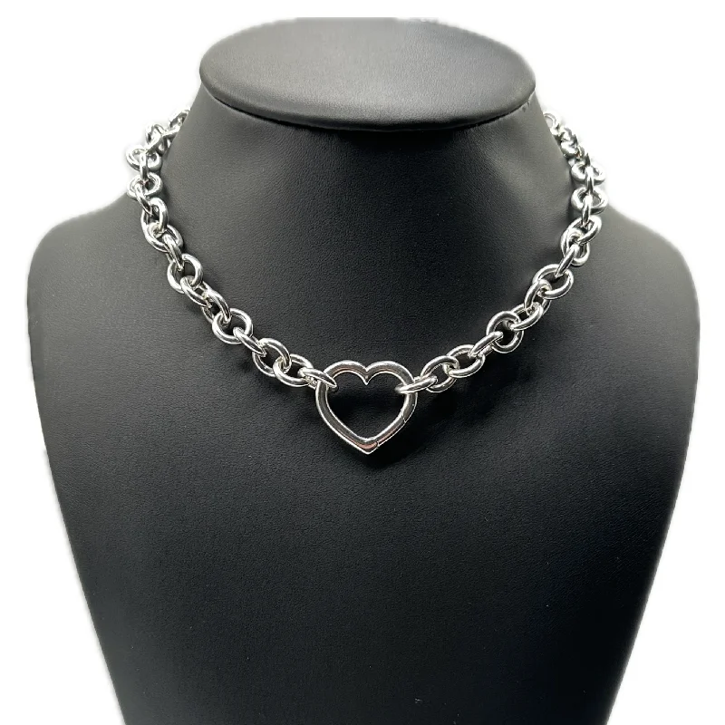 handcrafted necklaces for women -Tiffany & Co. Hinged Open Heart Sterling Silver Necklace