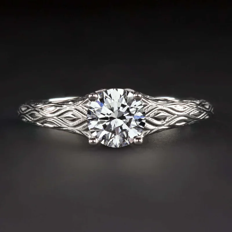 designer engagement rings -0.71ct GIA CERTIFIED E SI2 3x EXCELLENT CUT DIAMOND ENGAGEMENT RING SOLITAIRE