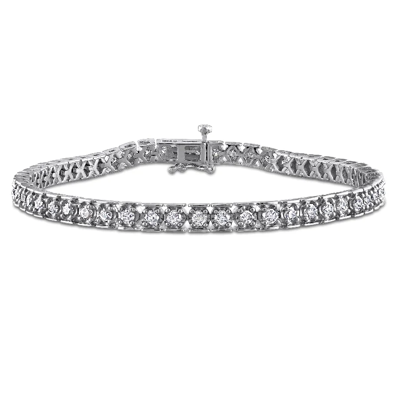 women’s ruby rings -Mimi & Max 3ct TW Diamond Tennis Bracelet in Sterling Silver