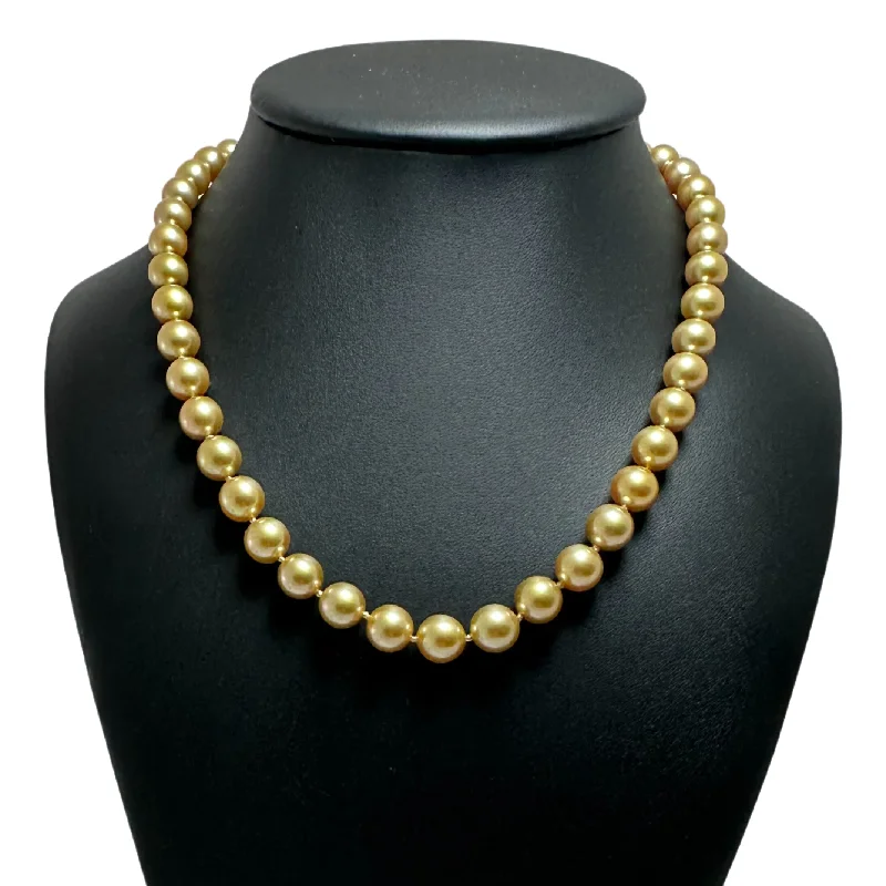 unique necklaces for women -Daisy Exclusive AAA Golden South Sea Cultured Pearl Necklace with 18K Gold Clasp