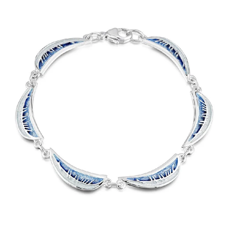 fashion bangles for women -Skyran Sterling Silver Bracelet - EBL0101