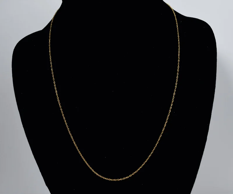 sterling silver necklaces for women -Gold Tone Sterling Silver Chain Necklace - 20"