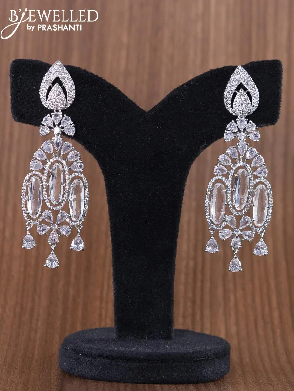 vintage earrings for women -Zircon earrings with cz stones