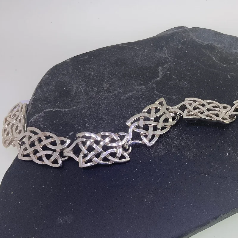 luxury bridal rings -Silver Celtic Bracelet - 52