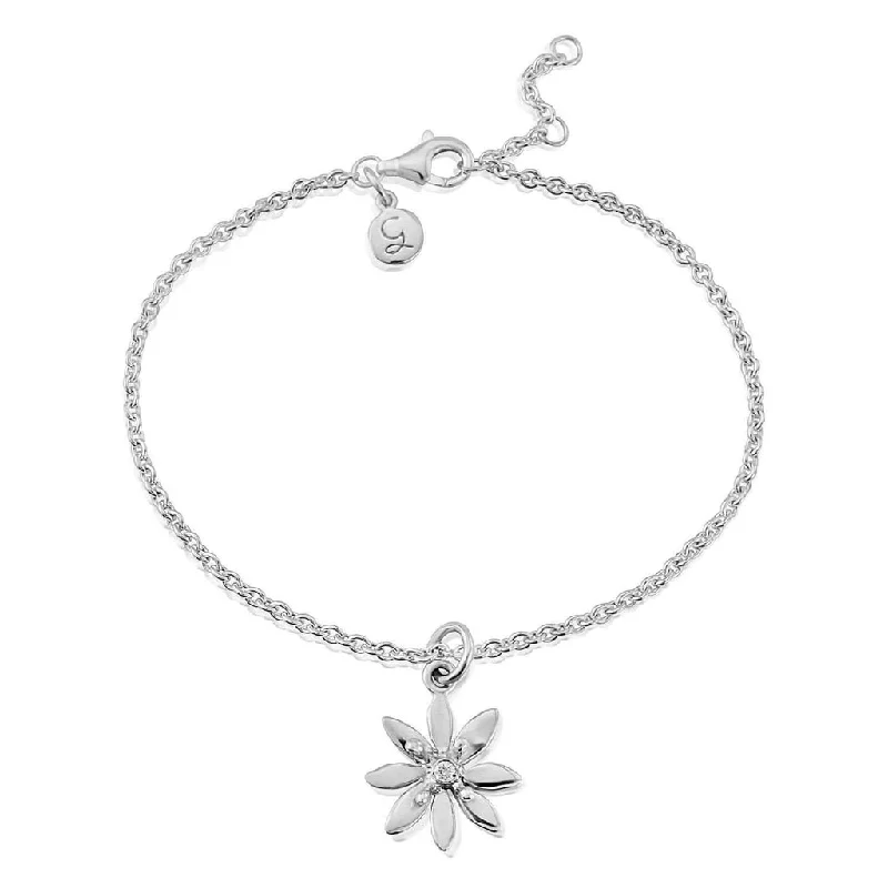 luxury platinum rings -Sterling Silver Allium Bracelet