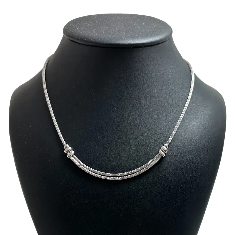 layered chain necklaces for women -Italian 18k Gold White Gold Necklace