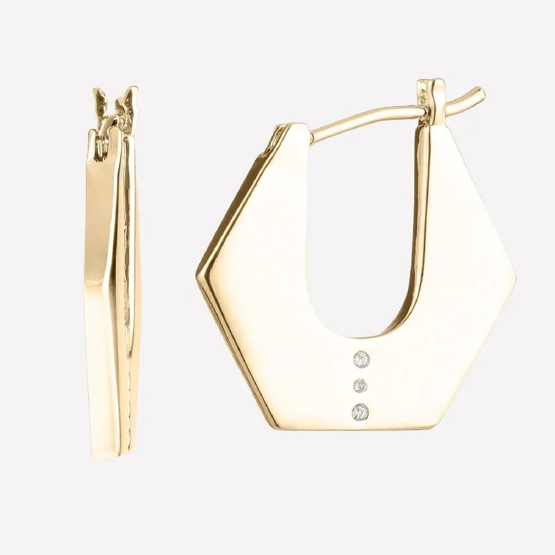 women’s large stud earrings -Mireille Flat Hoop Earrings