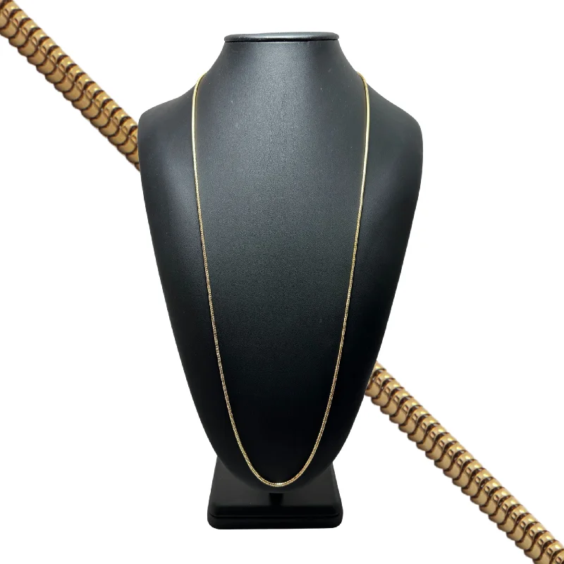 gold necklaces for women -Vintage 18K Gold Snake Chain Necklace