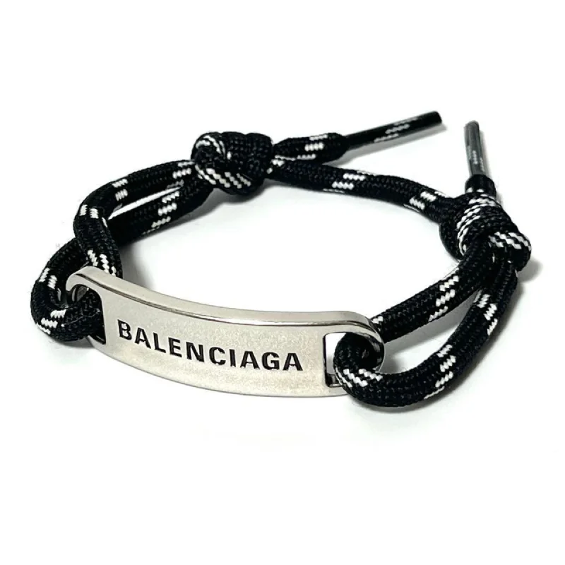 simple bangle bracelets for women -Balenciaga Cotton Metal Charm Bracelet (Pre-Owned)