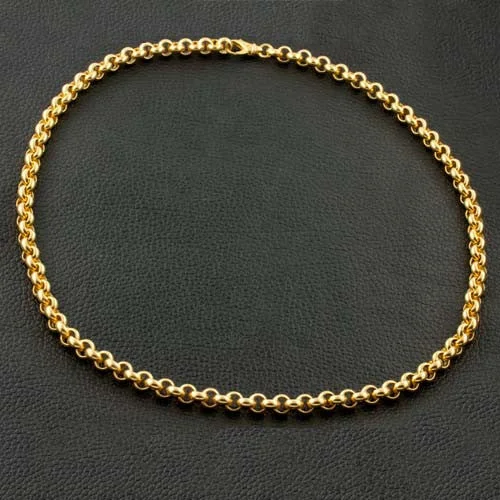 minimalist necklaces for women -Gold Round Link Chain