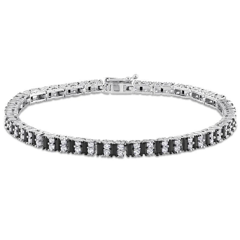 women’s bangle bracelets for parties -Mimi & Max Tennis Bracelet in Sterling Silver - 7 1/4 in.