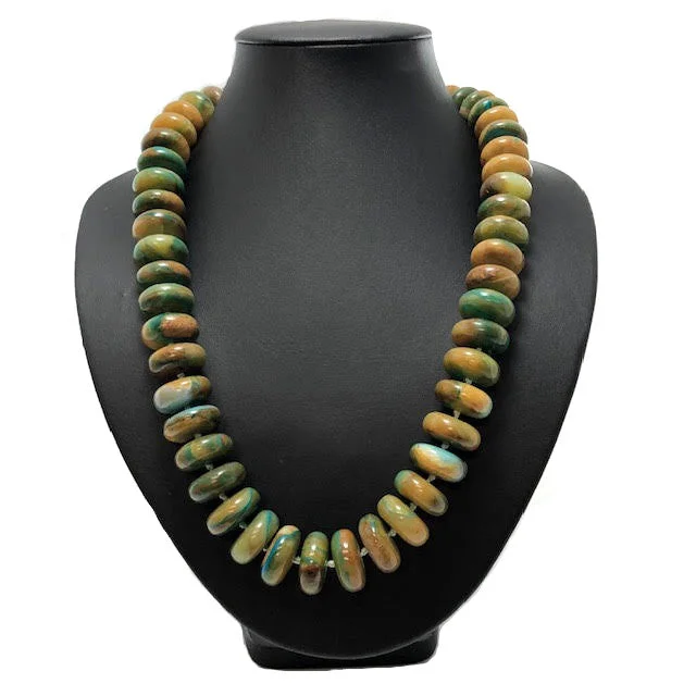 large statement necklaces for women -Peruvian Opal Necklace