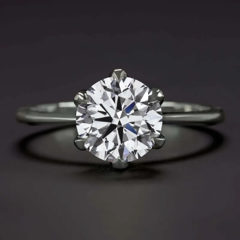 heart-shaped engagement rings -1.5ct LAB CREATED DIAMOND ENGAGEMENT RING CERTIFIED D VVS2 IDEAL ROUND SOLITAIRE