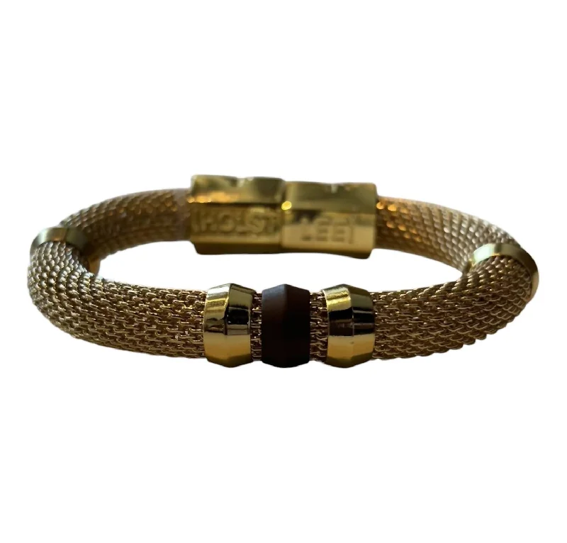 sterling silver bangles -Women's Mesh Candy Bracelet In Brown