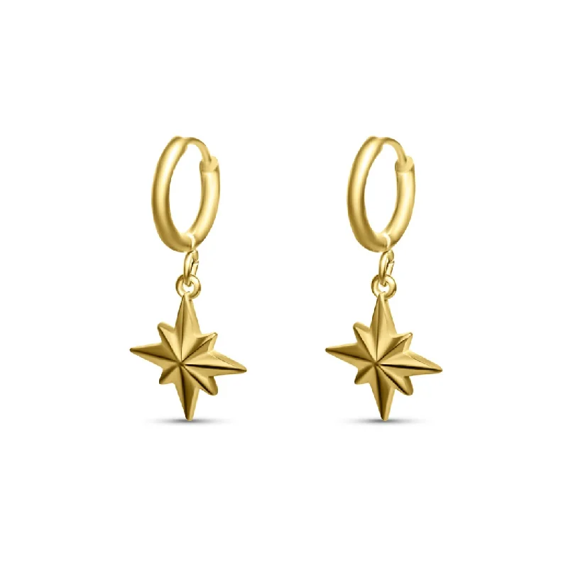 fashion-forward earrings for women -Star Huggies