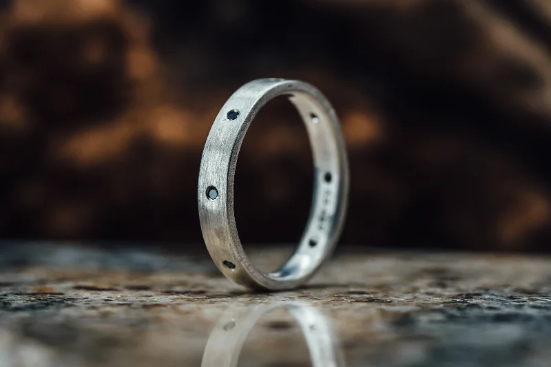 Sterling Silver and Black Diamond Ring