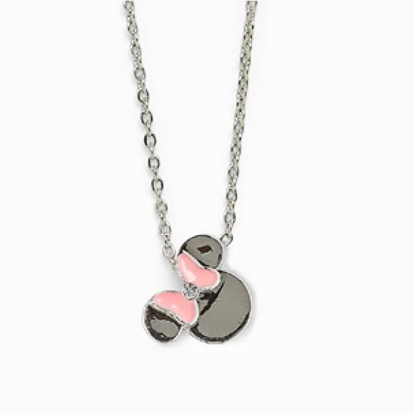 fashion necklaces for women -Disney Pura Vida Minnie with Pink Bow Pendant Necklace