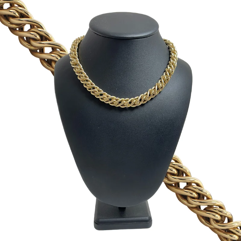 high-end necklaces for women -Estate Italian 14K Gold Braided Link Necklace