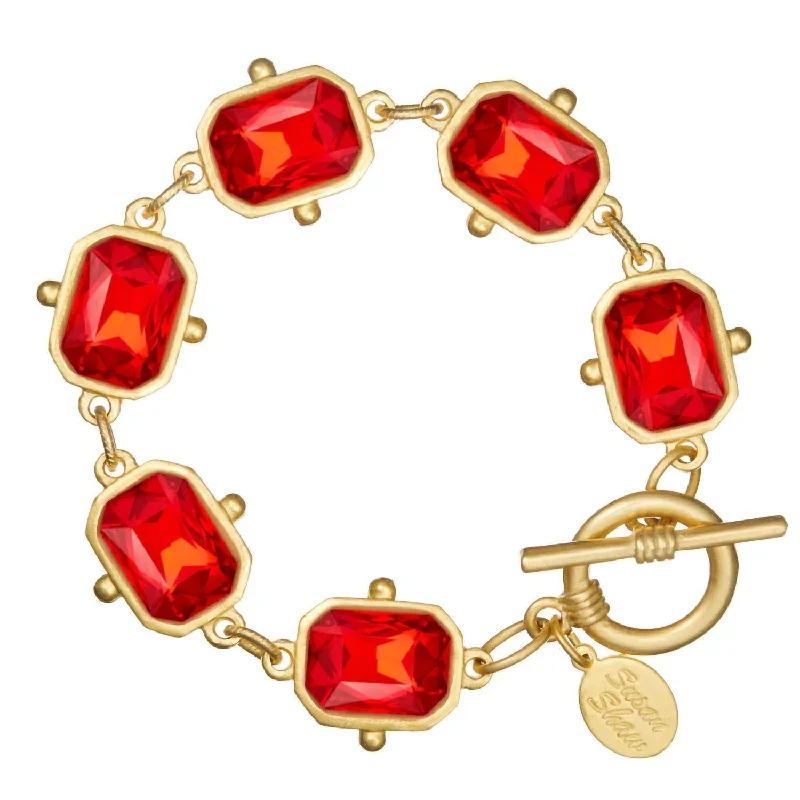 colorful bangles for women -Women's Collins Tennis Bracelet In Ruby Red