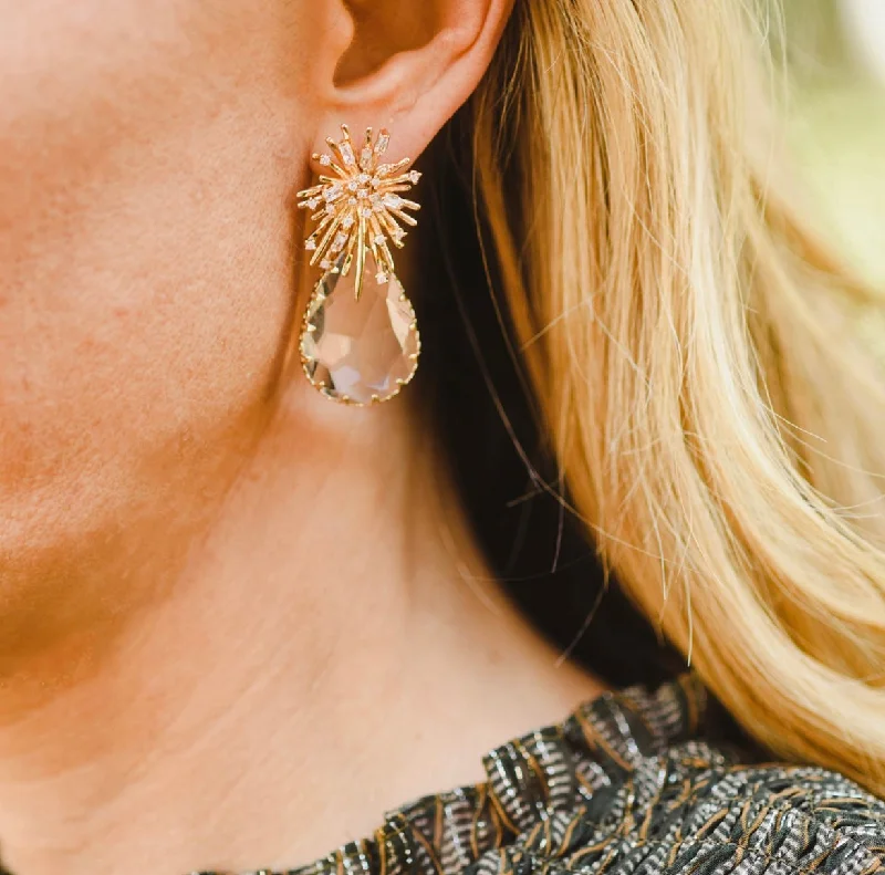 intricate earrings for women -Champagne Drop