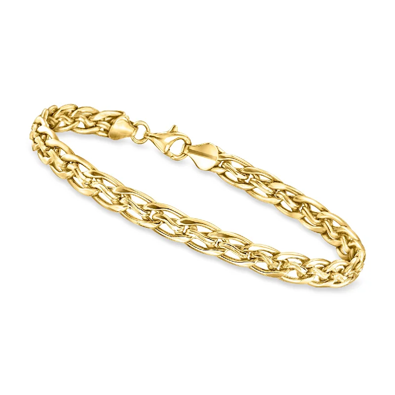 designer bracelets for women -Canaria 10kt Yellow Gold Twisted Oval-Link Bracelet