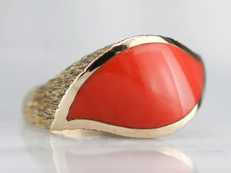 Funky Coral Fashion Ring