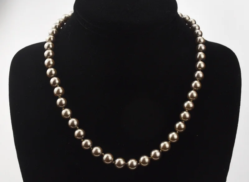 classic diamond necklaces for women -Copper Tone Beaded Necklace