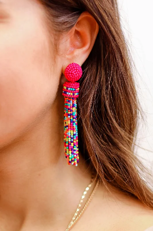 luxury diamond earrings -Tropical Breeze Tassel Earrings