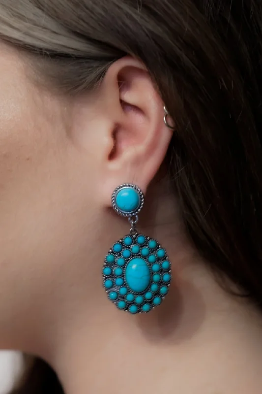 colorful earrings for casual wear -Emilia Turquoise Drop Earrings