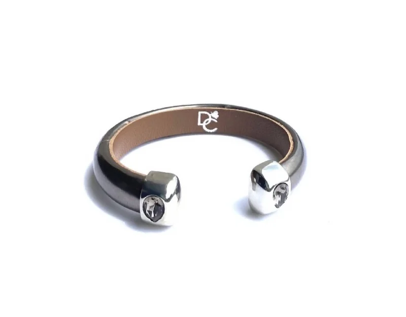 adjustable rings for women -Women's Debbie Clemens Italian Leather Cuff In Bronze