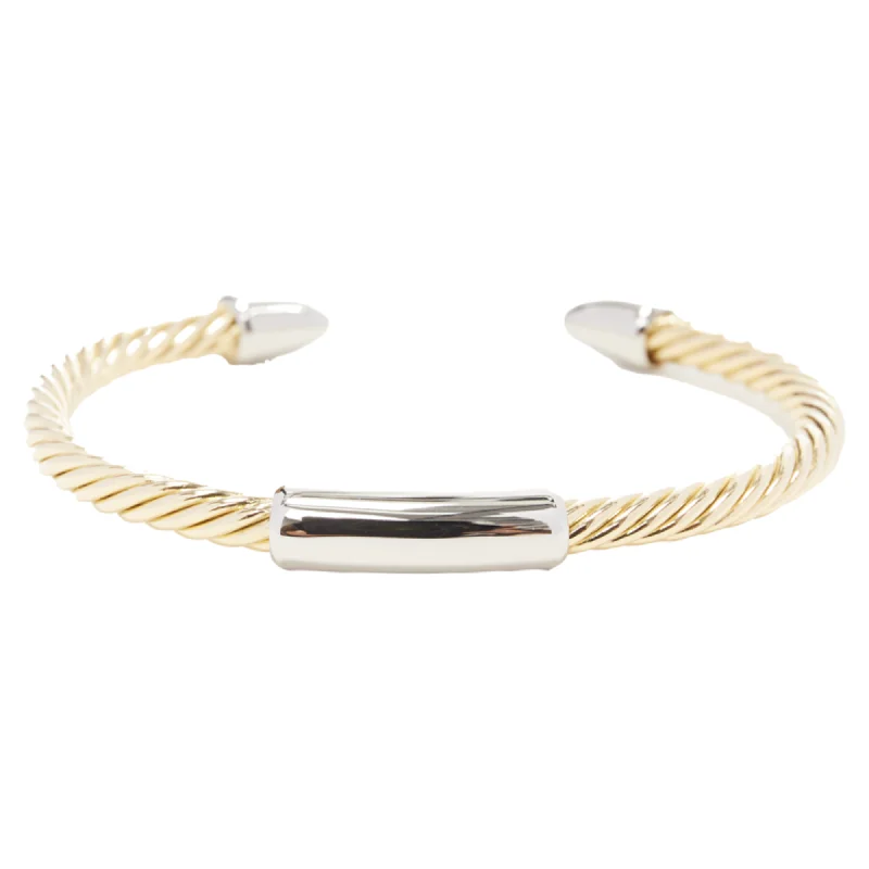 silver bangles for women -Bulgari stud twist bangle cuff