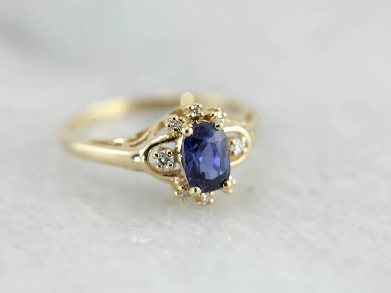 fashion engagement rings -Sapphire Engagement Ring