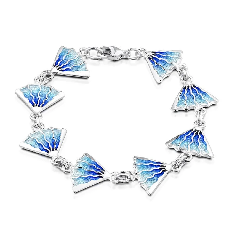 silver gemstone rings -Ocean Bracelet - EBL93