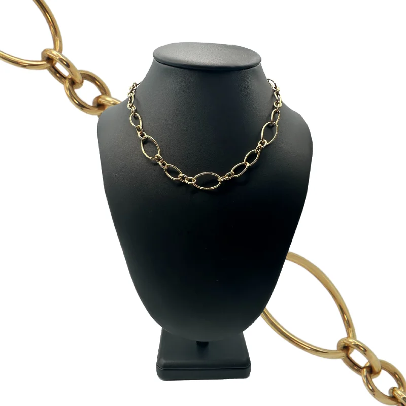 modern necklaces for women -Italian Faraone Menella By 'R.F.M.A.S.' Stella Collection 18k Gold Necklace