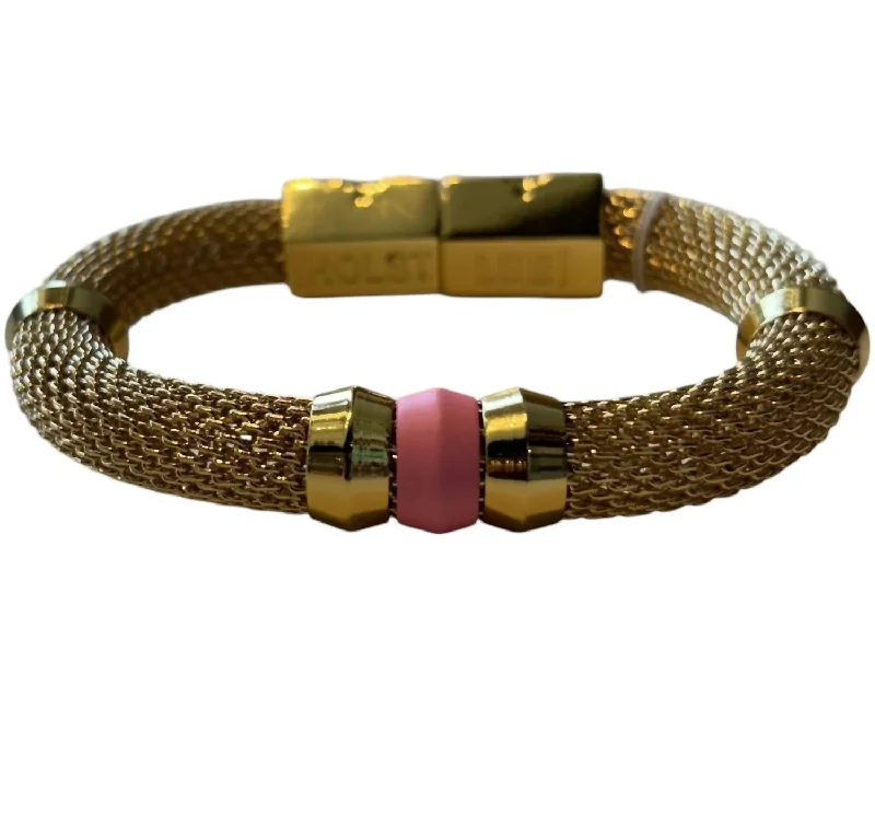 classic rings for women -Women's Mesh Candy Bracelet In Light Pink