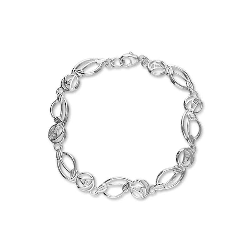 elegant crystal bracelets for women -Mackintosh Sterling Silver Bracelet - BL251