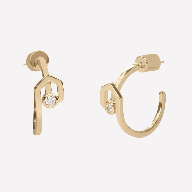 stud earrings for women -Julien Mini Hoop Earrings