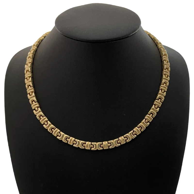 statement pendant necklaces for women -Italian Gold Fancy Link Choker Necklace