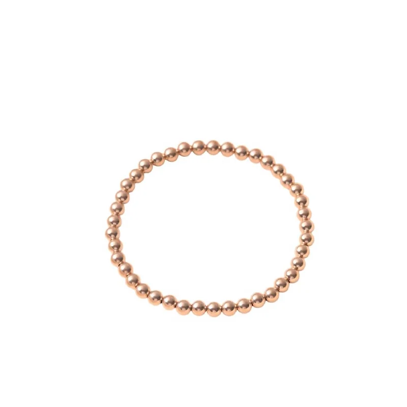 eternity rings for women -Women's Solid Stretch Bracelet In Rose Gold